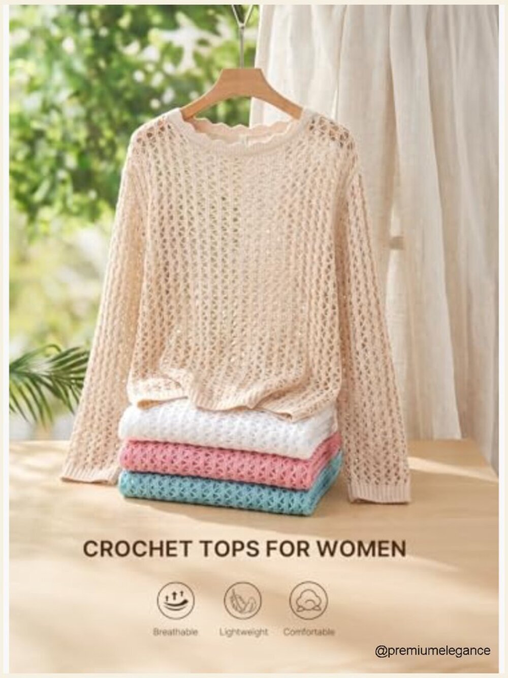Off Shoulder Loose Knit Summer Sweater Pullover Women Beach Vacation - Picture 6 of 7